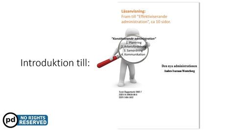 Thumbnail for Ledningsform del 1 - Konstituerande Administration