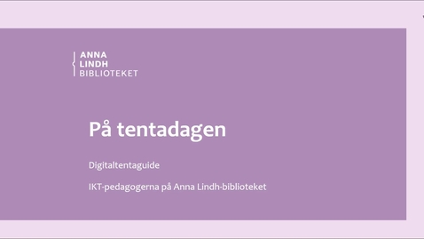 Thumbnail for På tentadagen