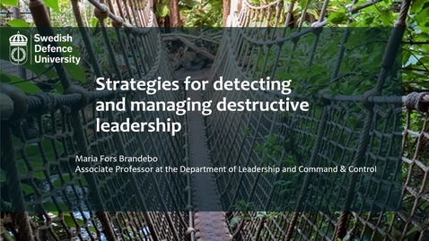 Thumbnail for Strategies for detecting and managing destructive leadership SLC 2024