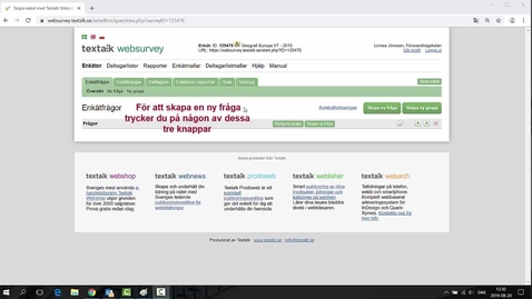 Thumbnail for Websurvey: Skapa ny fråga