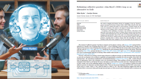 Thumbnail for Rethinking reflective practice: John Boyd’s OODA loop as an alternative to Kolb - by Mike Ryder &amp; Carolyn Downs (2022)