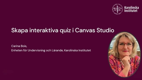 Thumbnail for Skapa interaktiv quiz med Canvas Studio