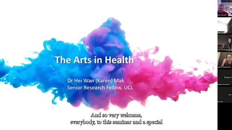 Thumbnail for The role of the arts in improving health with Karen Mak, University College London, February 2023