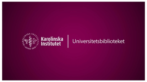Thumbnail for Söka strukturerat i Pubmed