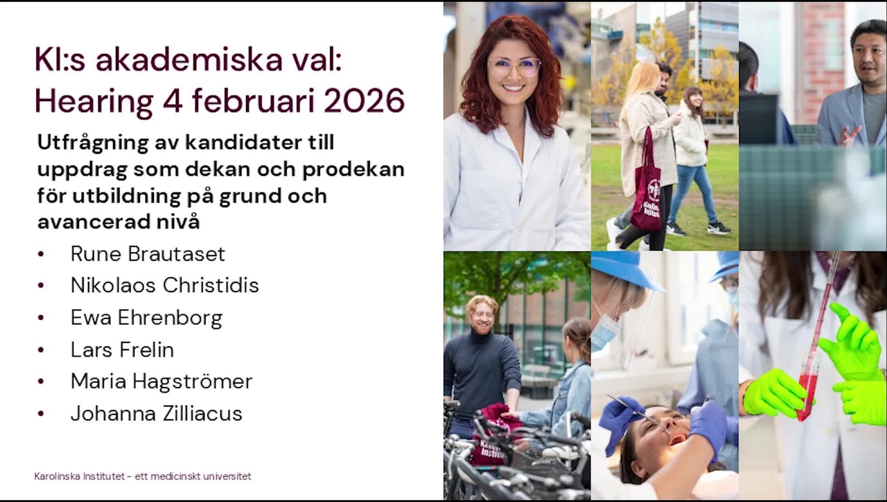 Hearing av kandidater till uppdraget som dekan för utbildning på grundnivå och avancerad nivå