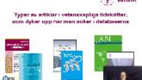 Thumbnail for Typer av artiklar i vetenskapliga tidskrifter