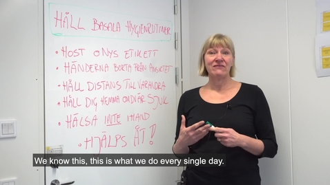 Thumbnail for Anneli - intro  hygienrutiner-English