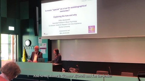 Thumbnail for Brain and Culture Lecture May 23rd 2024:  Is music “special” as a cue for autobiographical memories? Exploring the how and why with Kelly Jakubowski, Durham University