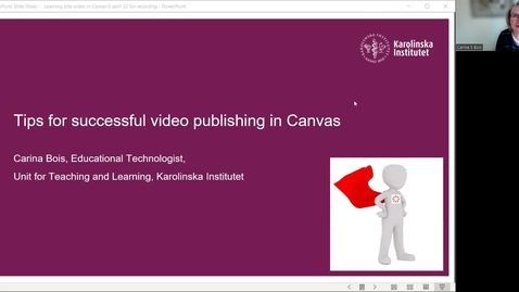 Thumbnail for Tips for successful video publishing in Canvas