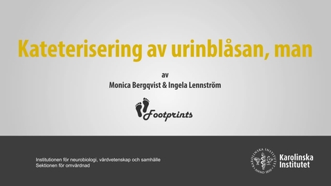Thumbnail for Clinical skills: Katetrisering av urinblåsan, man (cc)