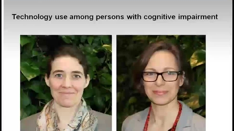 Thumbnail for Technology use among persons with cognitive impairment