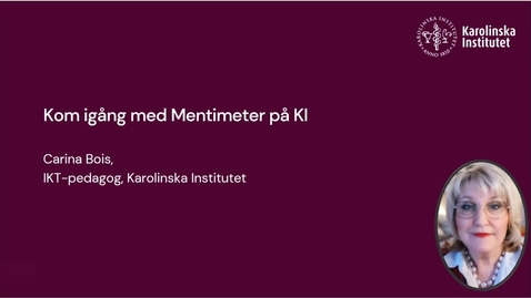 Thumbnail for Kom igång med Mentimeter (KI introduktion)
