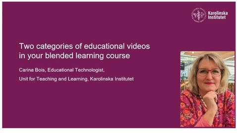 Thumbnail for Two categories of educational videos for blended learning