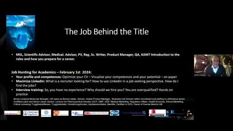 Thumbnail for Career workshop: The job behind the title 2023-12-07