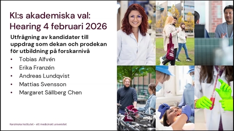 Thumbnail for Hearing av kandidater till uppdraget som dekan för utbildning på forskarnivå