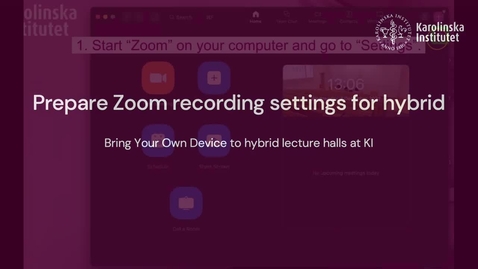 Thumbnail for Prepare Zoom recording settings for hybrid