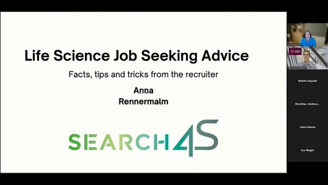 Thumbnail for Career Webinar - Insider tips from the Life Science Recruiter