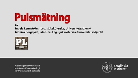Thumbnail for Clinical skills - Pulsmätning (med undertext)