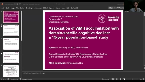Thumbnail for Yuanjing Li: Association of white matter hyperintensity accumulation with domain-specific cognitive decline: a 15-year population-based study