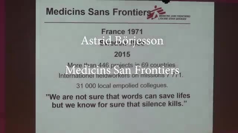 Thumbnail for A midwifes experiences working for Doctors Without Borders - Astrid Börjesson