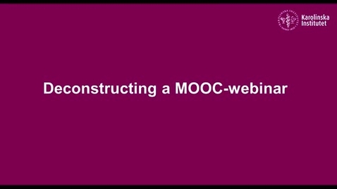 Thumbnail for Deconstructing a MOOC webinar