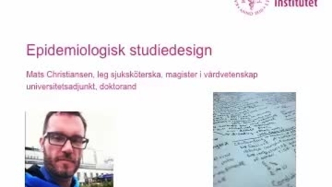 Thumbnail for Epidemiologisk studiedesign