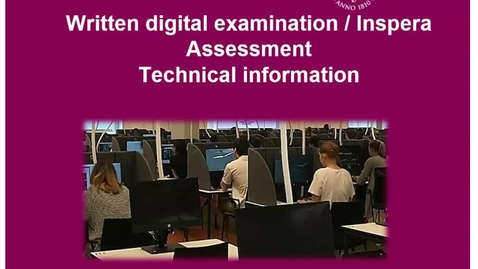 Thumbnail for Student information digital examination inkl SEB and essey question format