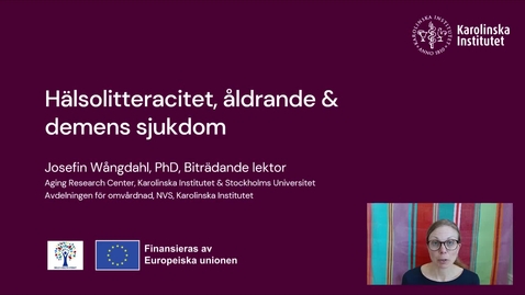 Thumbnail for Hälsolitteracitet, åldrande och demenssjukdom