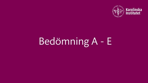 Thumbnail for Akutsjukvård - Bedömning av patient A - E, KTC
