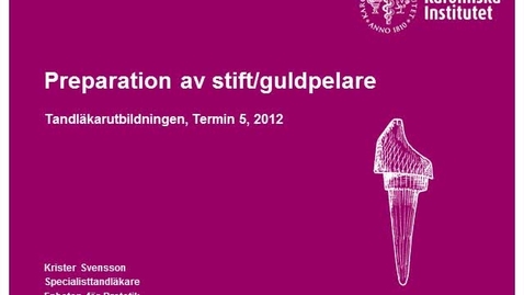 Thumbnail for Preparation för rotstiftsförankrad pelare T5-2012