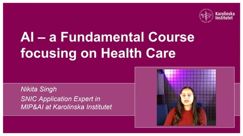 Thumbnail for AI fundamental course focusing on health care