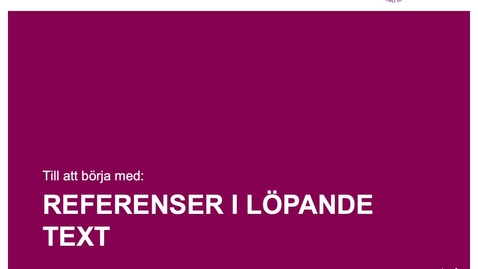 Thumbnail for Referenser i löpande text