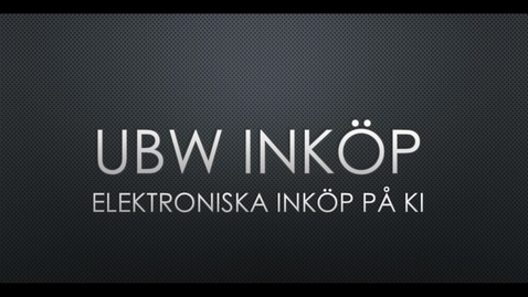 Thumbnail for 1.Beställning UBW Inköp