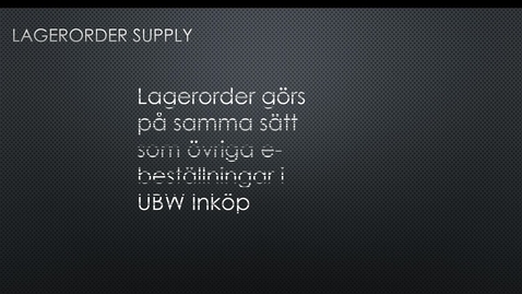 Thumbnail for SUPPLY-beställning
