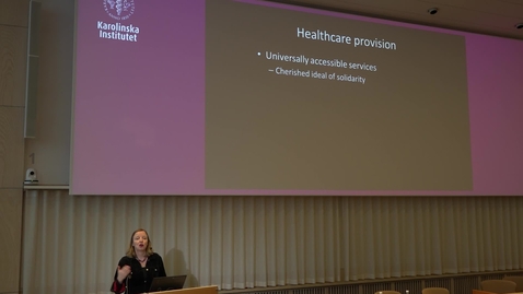 Thumbnail for Stockholm Public Health Lectures: Professor Hannah Bradby
