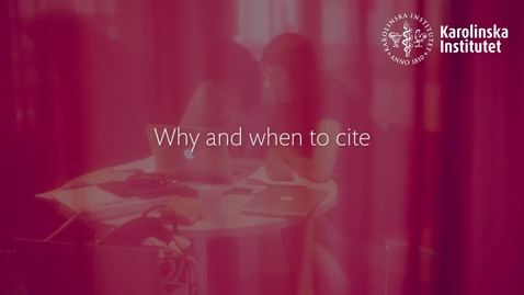 Thumbnail for Why and when to cite