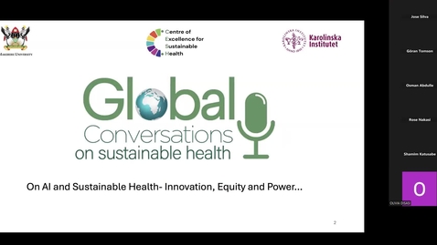 Thumbnail for Global Conversation: AI and Sustainable Health - Innovation, equity and power