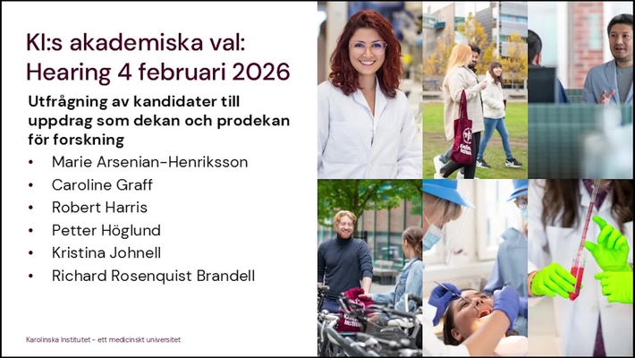 Hearing av kandidater till uppdraget som dekan för forskning