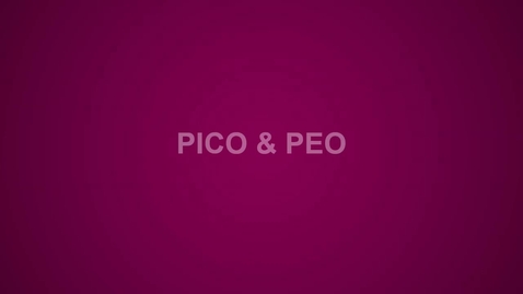 Thumbnail for Vad är PICO &amp; PEO?