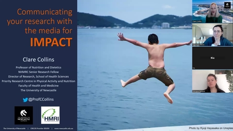 Thumbnail for Prof Clare Collins: How to work with the media to enhance research impact