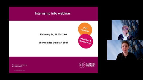 Thumbnail for Internship information webinar -February 24