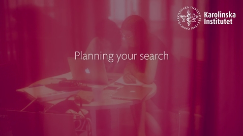 Thumbnail for Planning your search 