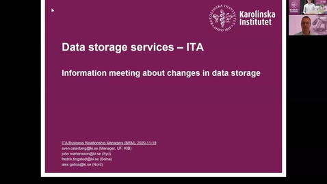 Thumbnail for ITA Data Storage Event