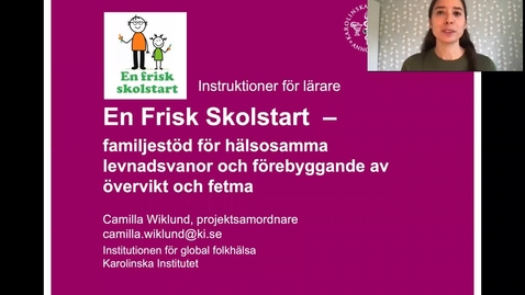 Thumbnail for Instruktioner till lärare i En Frisk Skolstart