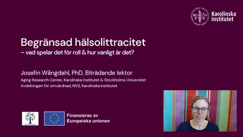 Thumbnail for Begränsad hälsolitteracitet_vad är det och hur vanligt är det_kort
