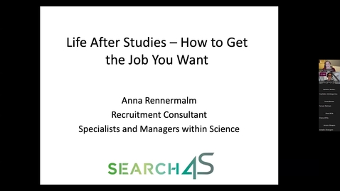 Thumbnail for Career workshop: Life after studies - How to get the job you want