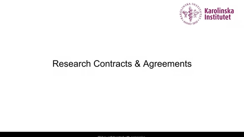 Thumbnail for Research Contracts &amp; Agreements