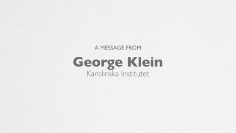 Thumbnail for Georg Klein thanks the Concern Foundation and the Cancer Research Institute