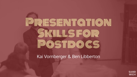 Thumbnail for Presentation skills for postdocs