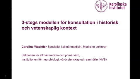 Thumbnail for 3-stegs modellen för konsultation i historisk och vetenskaplig kontext